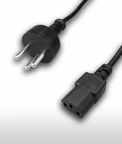 Israel 3-PIN Plug TO C13 AC Power Cord set 10A 250V