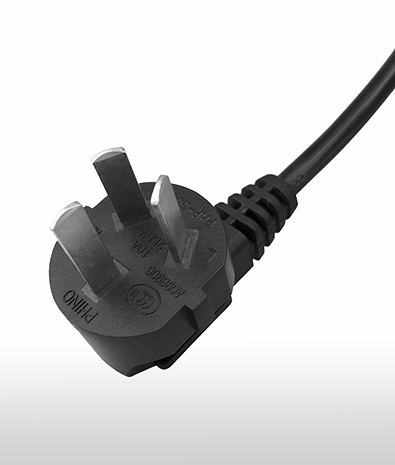 China 3-Pin Wire Grounding, Angle Type AC Plug 10A250V