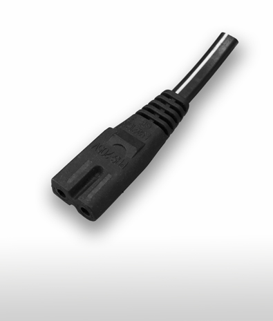 USA UL498 C7 2-Pin Polarized Straight AC Connector, 7A 125V