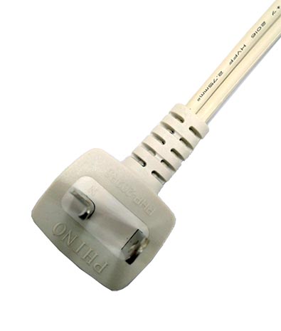 Japan 2-Pin Non-Grounded, Angle Type AC Plug, 20A 125V