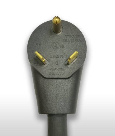 USA  3-Pin Wire Grounding, Angle Type AC Plug, 30A 250V