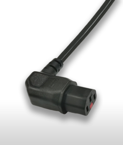 USA UL60320 C13 3-Pole  Right Angle Lock AC Connector, 10A/12A/13A/15A 125V OR 250V