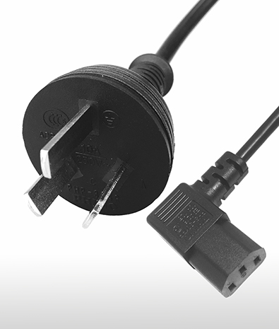 中國 3PIN插頭 TO C13右彎AC電源線組Cord Set  10A250V