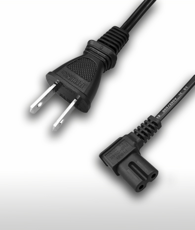 日本 2PIN插頭 TO C7 彎頭AC電源線組 Cord Set  7A 125V