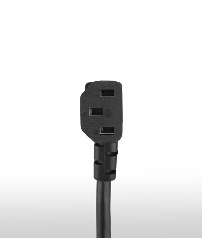 德國2PIN接地直頭TO C13左彎AC電源線組Cord set  10A 250V