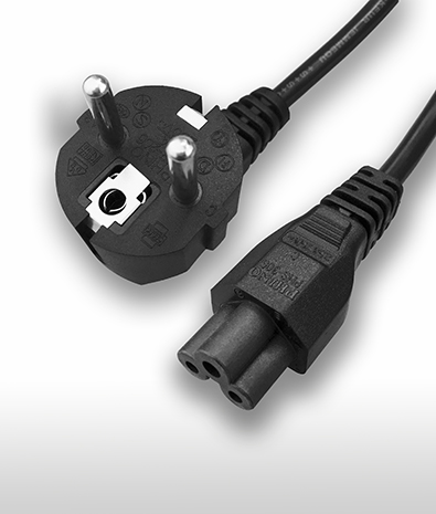 德國 2PIN接地彎頭 TO C5 AC電源線組Cord set  2.5A 250V