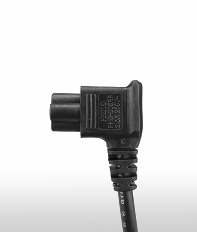 英國 BS 60320 C5 AC電源線連接器,3芯右彎式 2.5A 250V