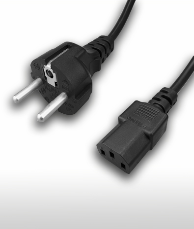 德國 2PIN接地直頭 TO C13 AC電源線組Cord set 10A 250V