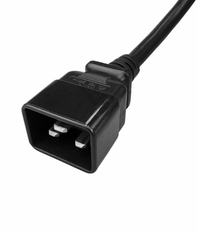 中國 GB17465 C20 AC電源線連接器,3芯直式 16A 250V