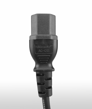 IEC 60320 C15 AC電源線連接器,3芯直式 10A 250V