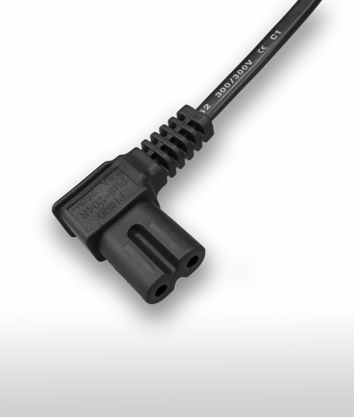 IEC 60320 C7 AC電源線連接器,2芯彎式 2.5A 250V