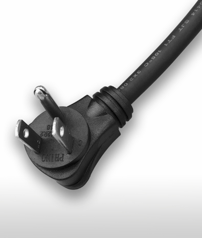 美國 NEMA 5-15P 彎式 AC插頭3PIN 接地, 15A 125V