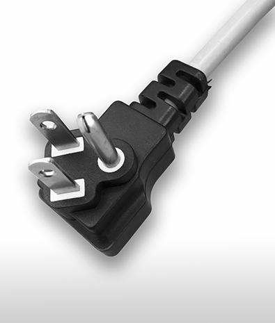 美國 NEMA 5-15P 彎式 AC插頭3PIN 接地, 15A 125V